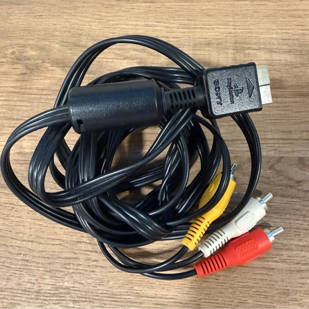 Sony PlayStation AV Cable + 3.5mm to RCA Audio Cable Bundle